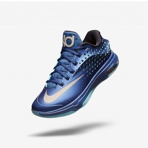 Nike KD 7 Elite - Elevate Gym Blue-Light Retro Obsidian Metallic Silver Size 14